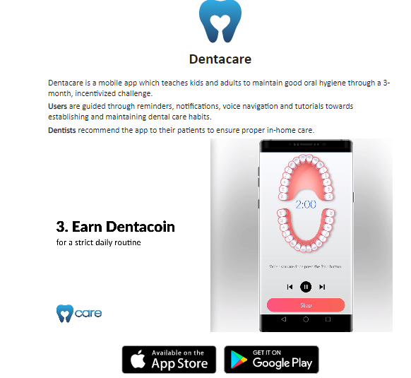 Earn dentacoin with dentacare app