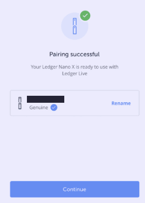 Ledger live setup step 13