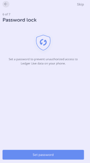 Ledger live setup step 15