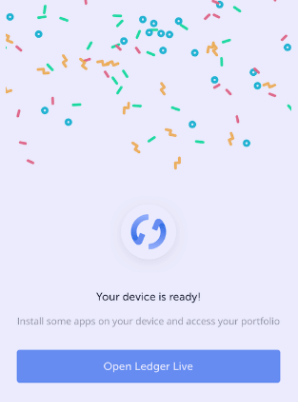 Ledger live setup step 18