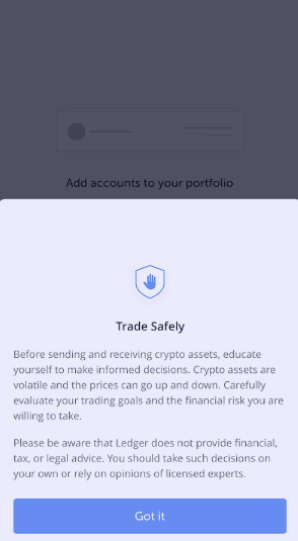 Ledger live setup step 19