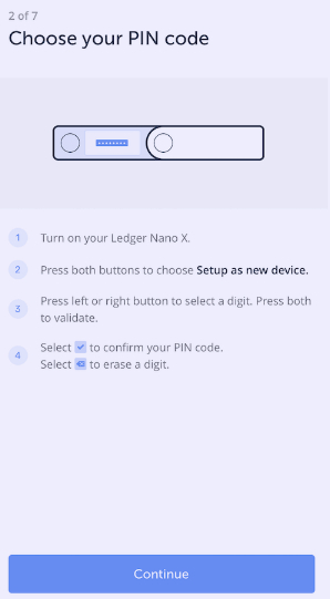 Ledger live setup step 4