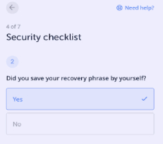 Ledger live setup step 9